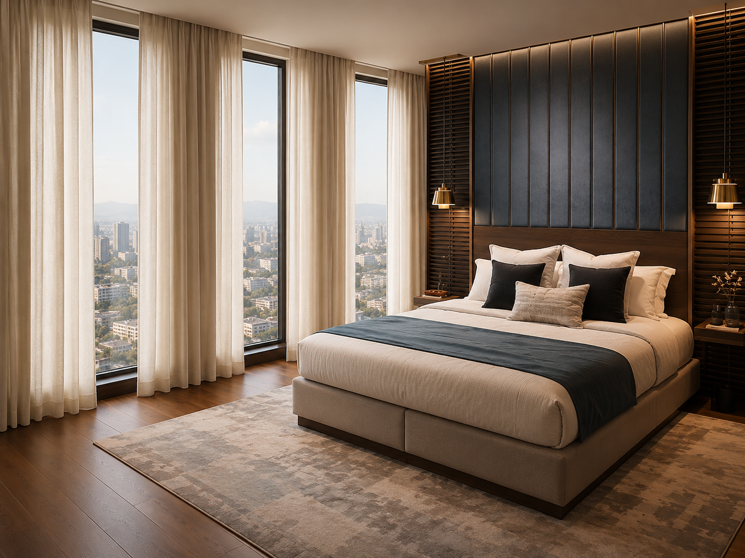 Cortinas instaladas en un hotel 5 estrellas de Santiago